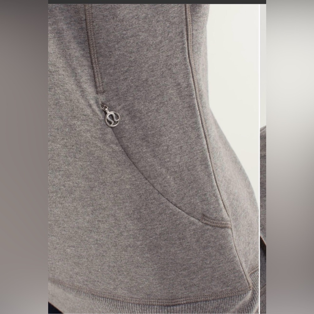 Lululemon Athletica Rest Day Cowl Neck Pullover Sweatshirt, Vintage Grey,Size 10 - Picture 4 of 13
